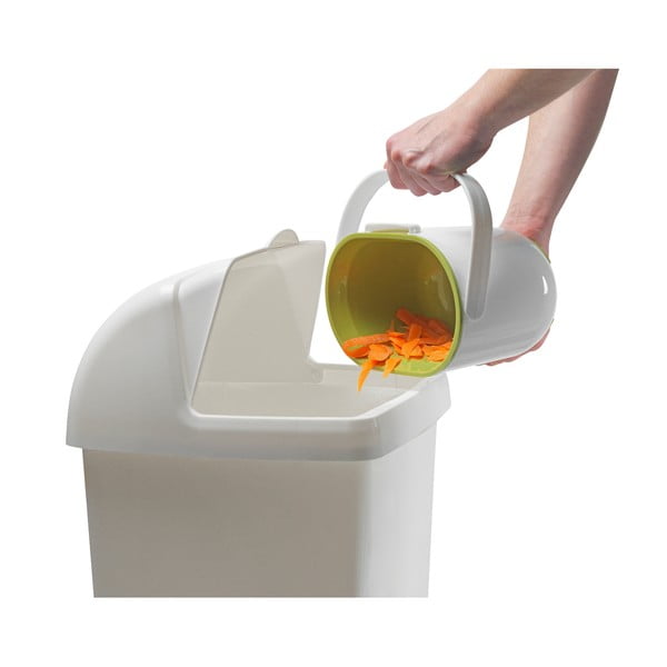 Caddy fehér-zöld komposztálható hulladék gyűjtő, 2,5 l - Addis-image-3