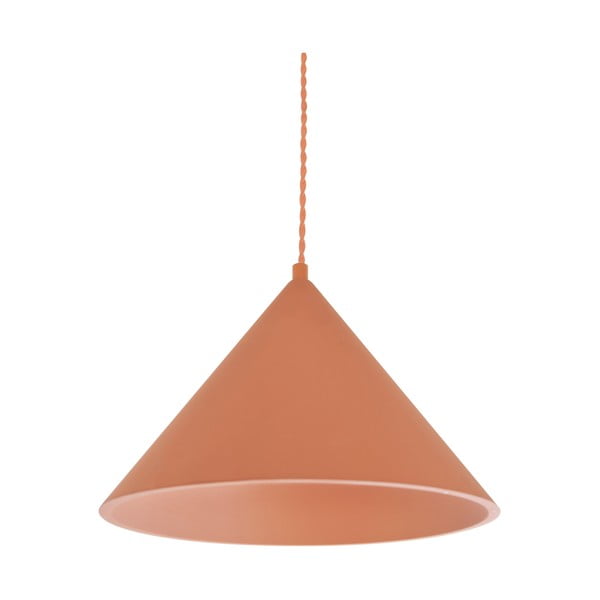 Téglavörös függőlámpa kő búrával ø 30 cm Vilma – SULION-image-3