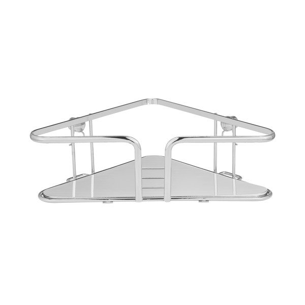 Ezüstszínű rozsdamentes acél fali fürdőszobai sarokpolc Termoli - Wenko-image-2