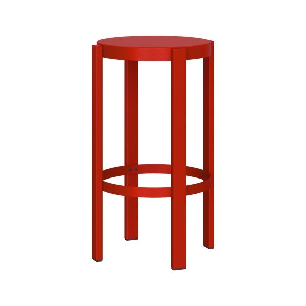 Piros acél bárszék (ülésmagasság 65 cm) Doon – noo.ma