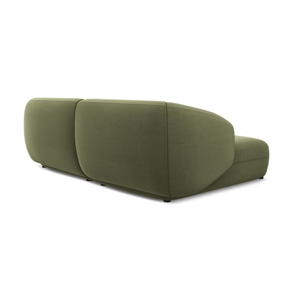 Zöld bársony sarokkanapé (bal oldali) Moana – Makamii-image-4