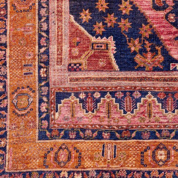 Senneh narancssárga-rózsaszín szőnyeg, 80 x 150 cm - Floorita-image-3