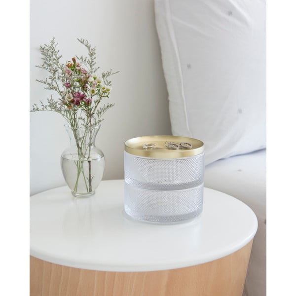 Tesora üveg ékszerdoboz, aranyszínű fedéllel - Umbra-image-1