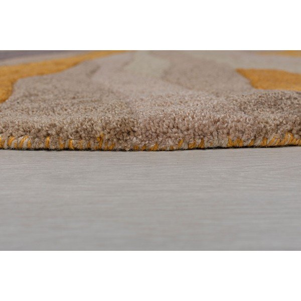 Splinter sárga szőnyeg ⌀ 135 cm - Flair Rugs-image-2