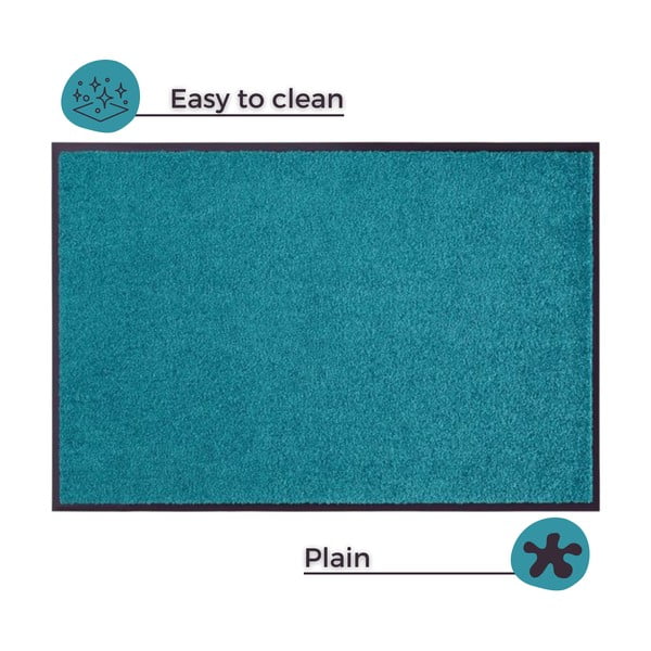 Wash & Clean türkiz lábtörlő, 39 x 58 cm - Hanse Home-image-3