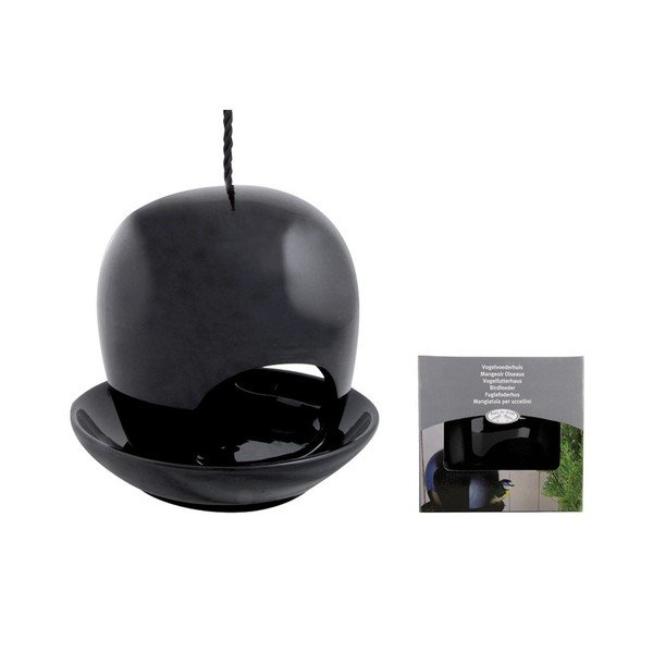 Fekete kerámia madáretető, ⌀ 18 cm - Esschert Design-image-1