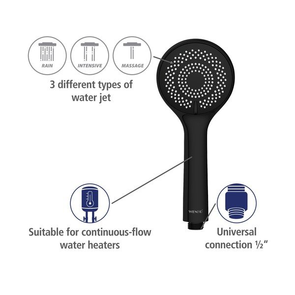 Zuhanyfej ø 9,5 cm Water Saving – Wenko-image-4