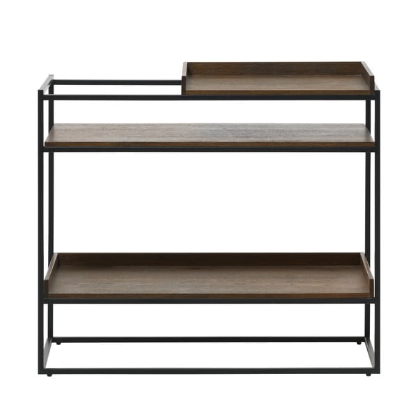 Fekete-barna konzolasztal 38x90 cm Rivoli – Unique Furniture