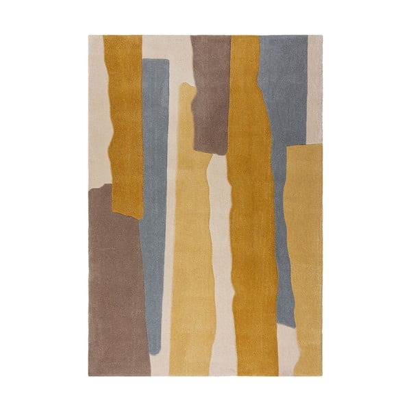 Escala szürke-sárga szőnyeg, 120 x 170 cm - Flair Rugs