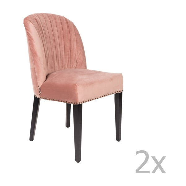 Cassidy 2 db-os rózsaszín szék szett - Dutchbone