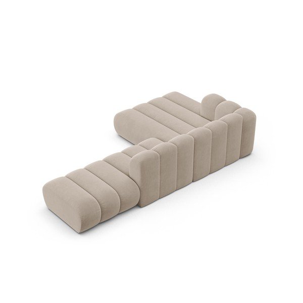 Bézs sarokkanapé (bal oldali) Lupine – Micadoni Home-image-3