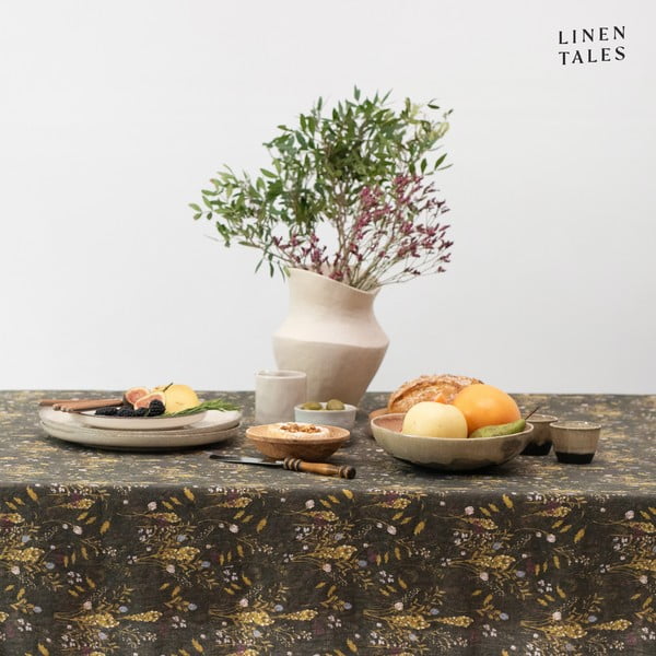Len asztalterítő 140x200 cm Woodland – Linen Tales-image-3