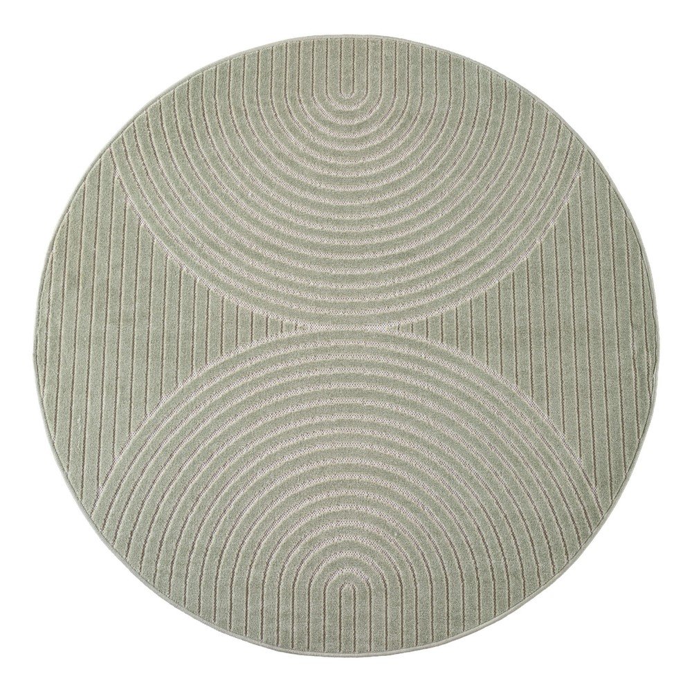 Zöld kerek kültéri-beltéri szőnyeg ø 80 cm Nova 1201 – Ayyildiz Carpets