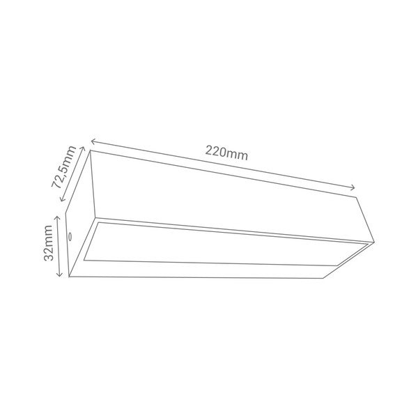 Tisa szürke fali lámpa, 22 x 7,25 cm - SULION-image-1
