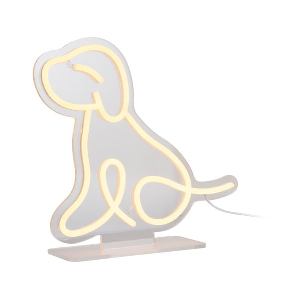 Sárga LED neon fénydekoráció 5 W Sitting Dog – Leitmotiv