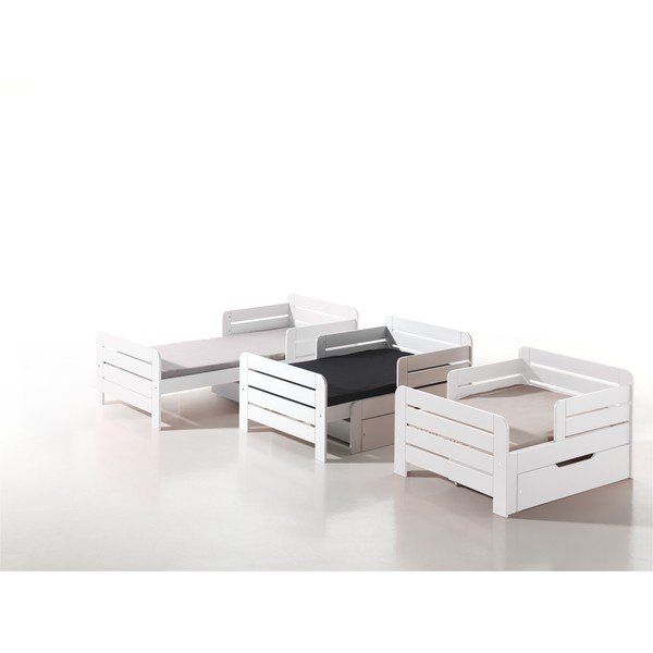 Fehér gyerekágy alatti fiók 90x140 cm Jumper – Vipack-image-1