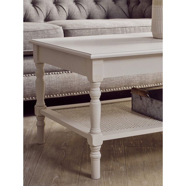Fehér dohányzóasztal 60x120 cm Heritage – Premier Housewares-image-2
