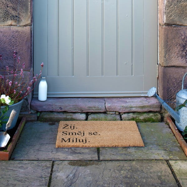 Kókuszrost lábtörlő 40x60 cm Žij a Miluj – Artsy Doormats-image-4