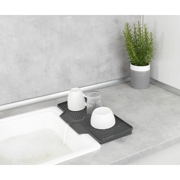 Neli sötétszürke edényszárító alátét, 20 x 40 cm - Wenko-image-3