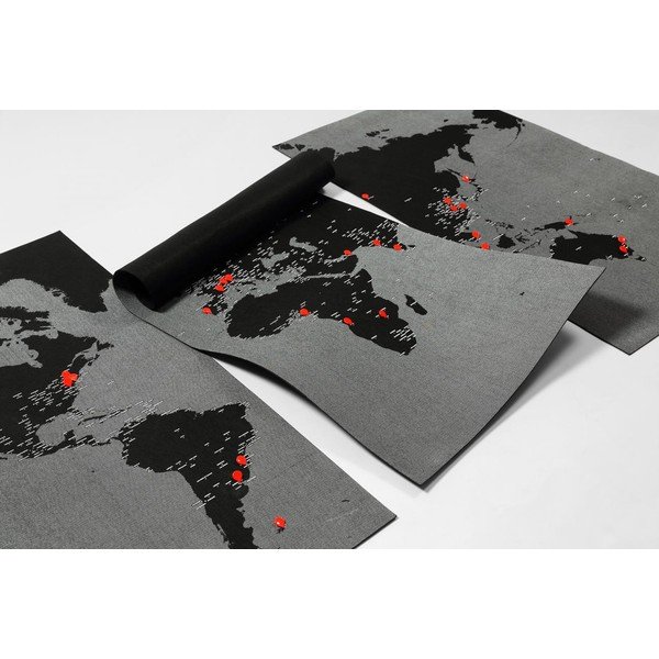 Pin World XL fekete falitérkép, 198 x 124 cm - Palomar-image-2