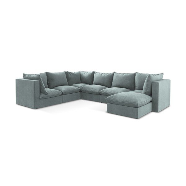 Kék sarokkanapé (bal oldali-U alakú) Manao – Makamii