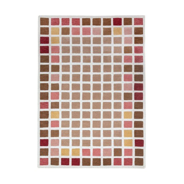 Rózsaszín kézi szövésű gyapjú szőnyeg 140x200 cm Renga Wool – Flair Rugs