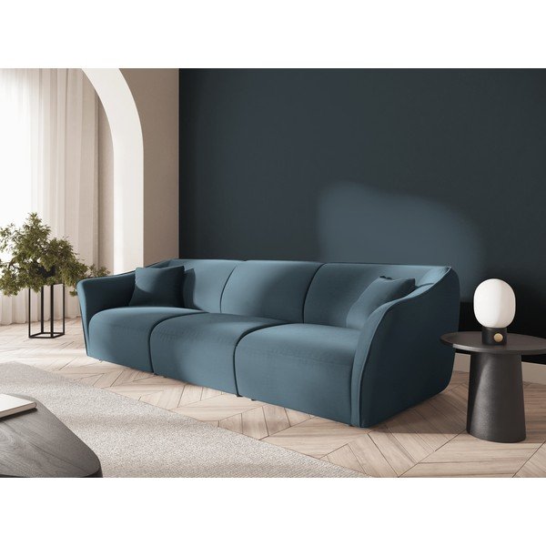 Kék bársony kanapé 292 cm Tokyo – Cosmopolitan Design-image-1
