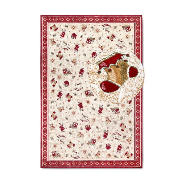 Piros pamutkeverék szőnyeg karácsonyi mintával 160x230 cm Toy's Delight Red Christmas – Villeroy&Boch