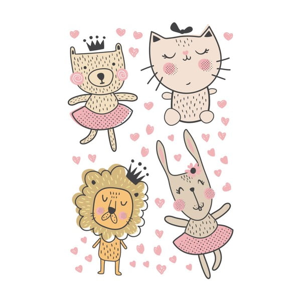 Scandinavian Animals with Hearts gyerek falmatrica szett - Ambiance-image-2