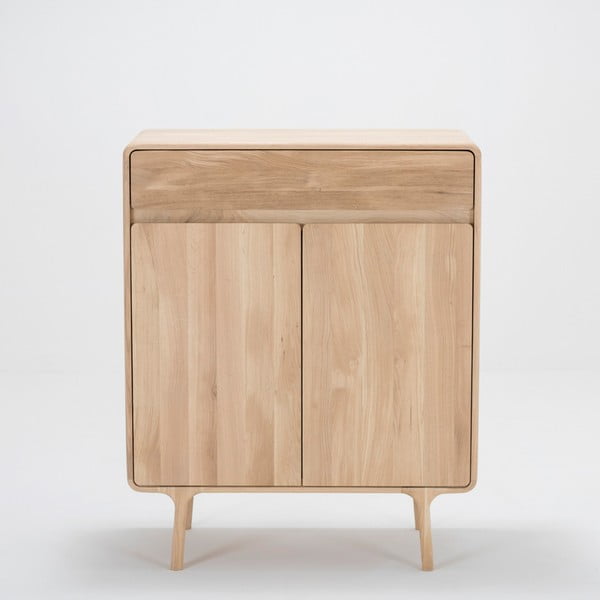 Fawn tömör tölgyfa komód fiókkal - Gazzda-image-3
