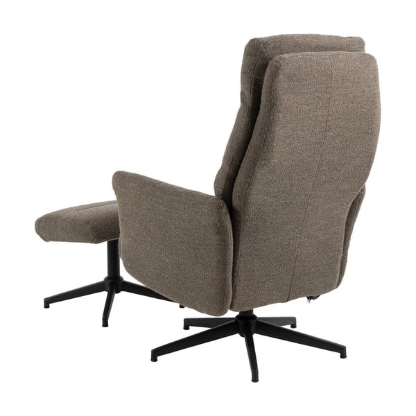 Szürkésbarna buklé relaxációs fotel London – Actona-image-4