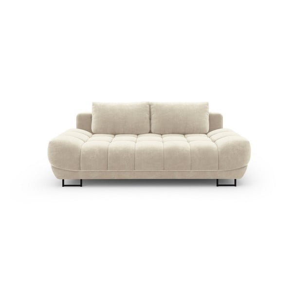 Cirrus bézs háromszemélyes kinyitható kanapé bársony kárpittal - Windsor & Co Sofas
