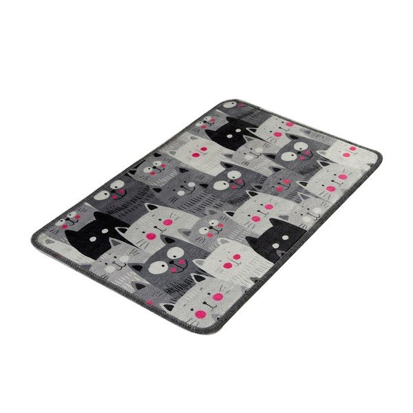 Szürke fürdőszobai kilépő 40x60 cm Meow – Foutastic