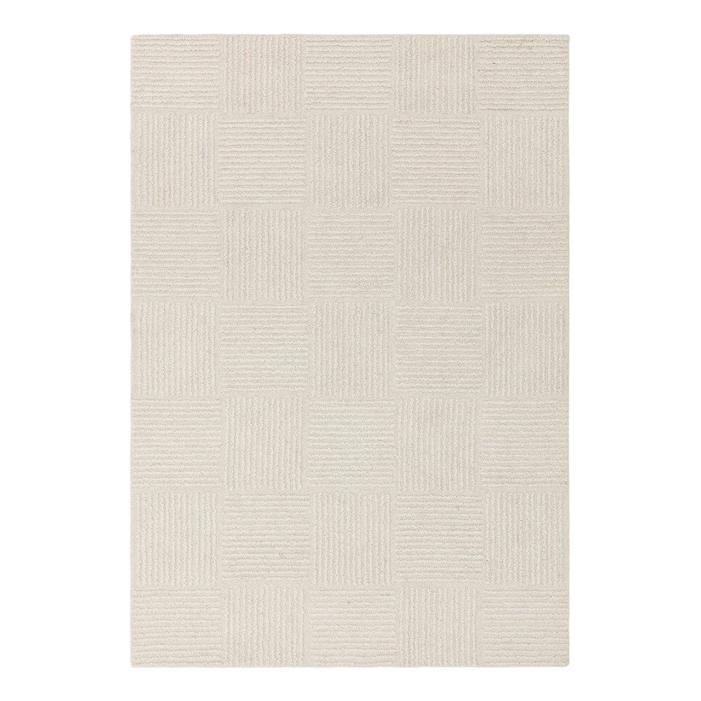 Elefántcsont színű kézi szövésű gyapjú szőnyeg 120x170 cm Zennith Grid  Asiatic Carpets