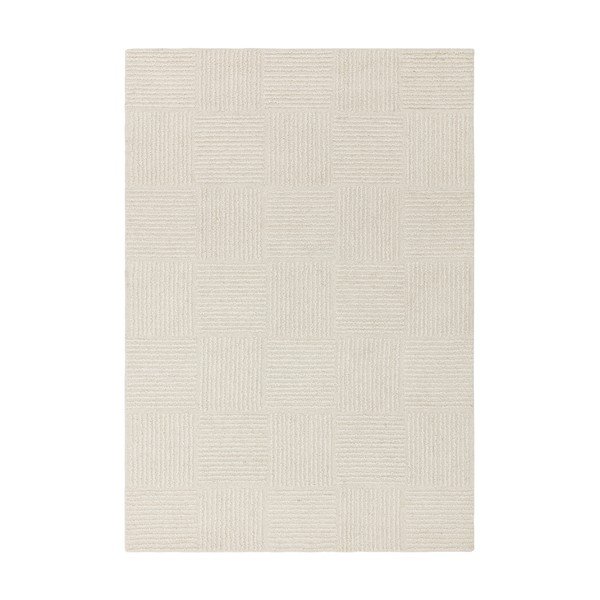 Elefántcsont színű kézi szövésű gyapjú szőnyeg 120x170 cm Zennith Grid – Asiatic Carpets