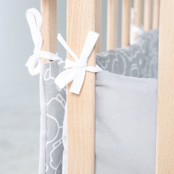 Fehér-szürke pamutkeverék rácsvédő 96 cm Miffy – Roba-image-3