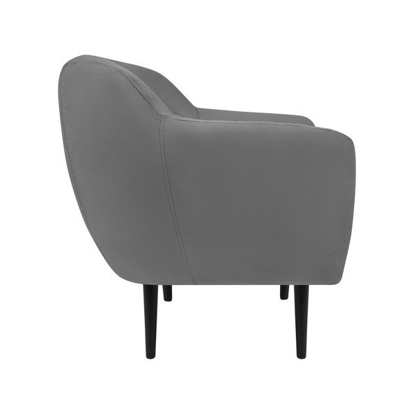 Toscane szürke fotel fekete lábakkal - Mazzini Sofas-image-2