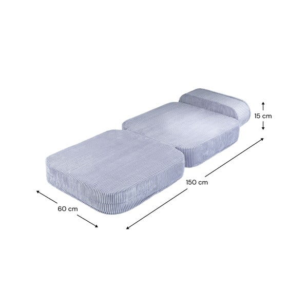 Kék kordbársony gyerek fotel Flip – Wigiwama-image-3