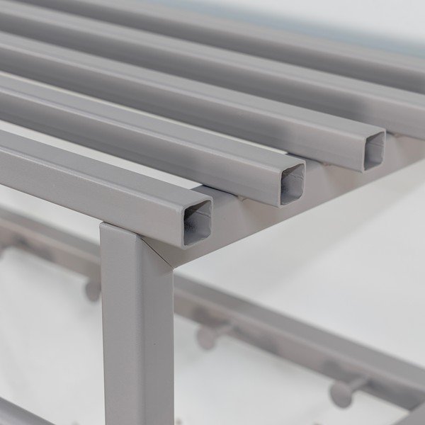 Szürkésbarna fém fali fogas polccal 76 cm Rizzoli – Spinder Design-image-3