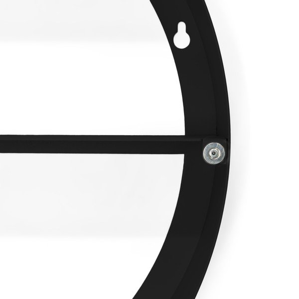 Fekete fém fali-tükrös fürdőszoba szekrény 55x55 cm Sonnet – Spinder Design-image-3