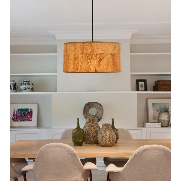Konyakbarna függőlámpa textil búrával ø 30 cm Ecoline – Candellux Lighting-image-1