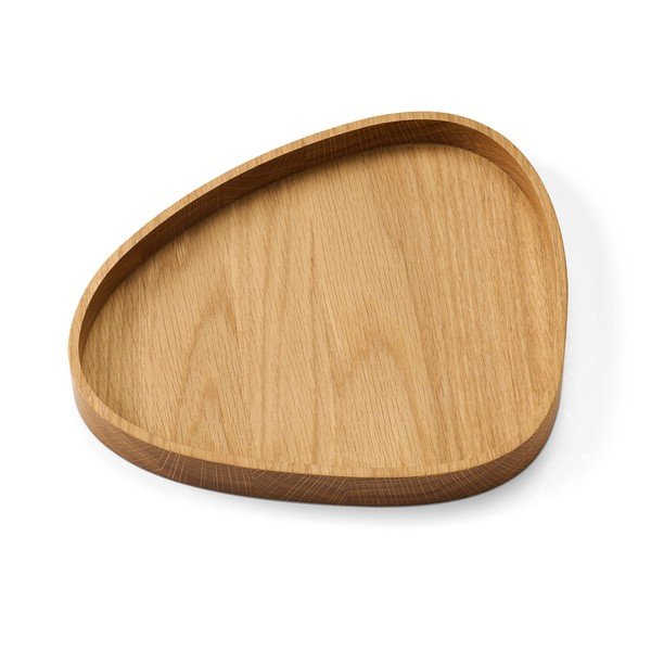 Natúr színű dekoratív fa tárolódoboz 26x23x3 cm Curve L – LIND DNA-image-2