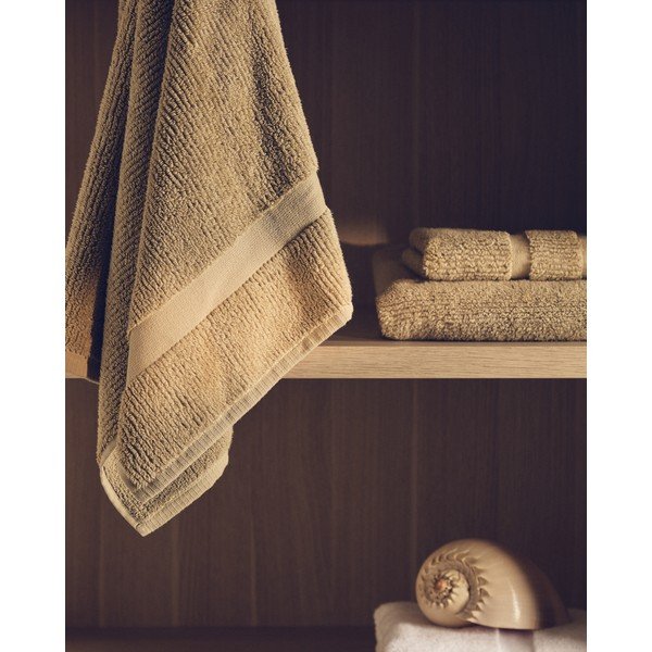 Zöld frottír pamut törölköző 50x90 cm Olvira – Kave Home-image-2