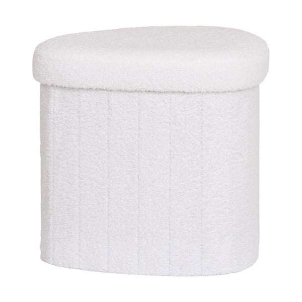 Fehér buklé puff Medford – House Nordic-image-3