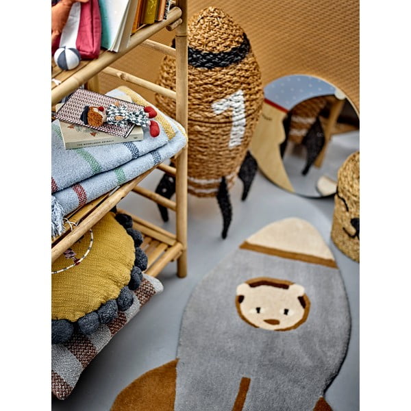 Kék-barna gyapjú gyerek szőnyeg 60x100 cm Space – Bloomingville Mini-image-2