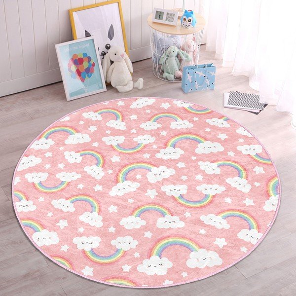 Rózsaszín gyerek szőnyeg ø 120 cm Comfort – Mila Home-image-4