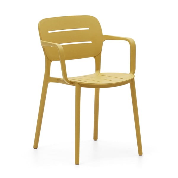 Sárga műanyag kerti szék Morella – Kave Home