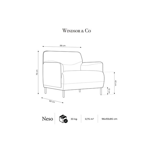 Neso rózsaszín fotel - Windsor & Co Sofas-image-4