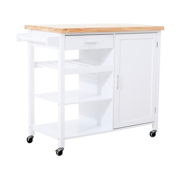 Kaucsukfa gurulós zsúrkocsi 48x105 cm Frankfurt – Premier Housewares