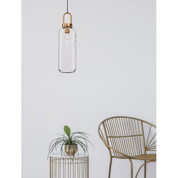 Sárgaréz színű üveg függőlámpa üveg búrával ø 15,5 cm Irvine – Nova Luce-image-3